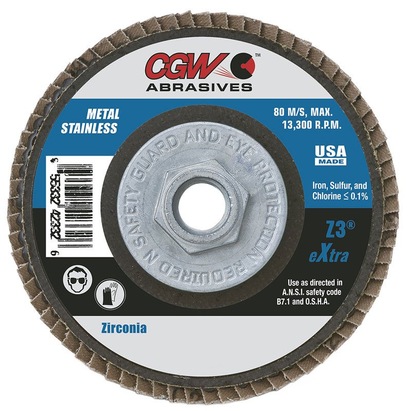 4-1/2" x 5/8-11 80 Grit Zirconia Flap Disc