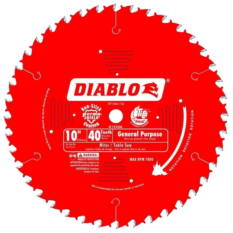 10 IN. X 5/8 IN. X 40T FREUD DIABLOCARBIDE TIPPED SAW BLADE