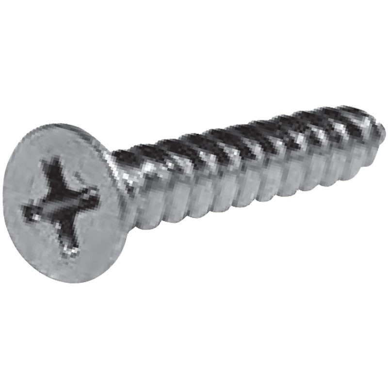 #12 x 3" Flat Head Phillips Wood Screw, Zinc