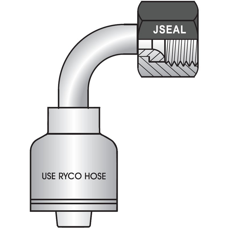 T2240-0408 1/4H X 5/16T JSEAL™ / JIC 37° Female 90° Medium Tube Bend - T2000 Series