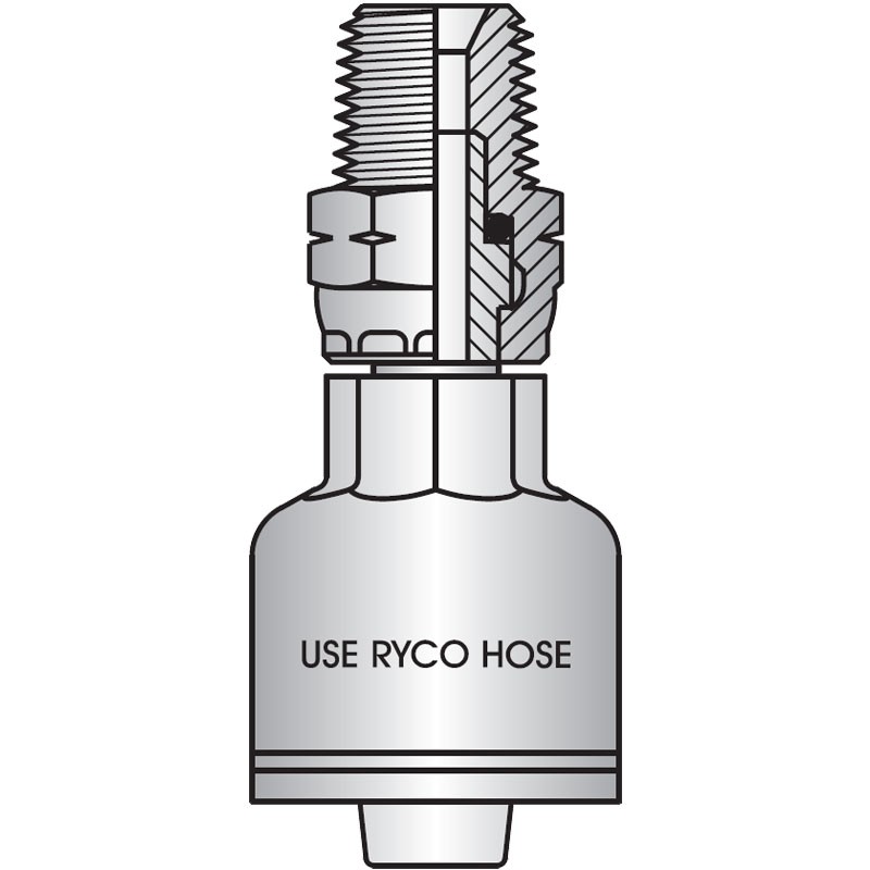 T2320N-0608 3/8H X 1/2T NPT Male Swivel - T2000 Series