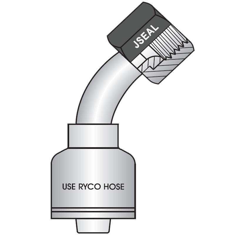 T2250-1014 5/8H X 5/8T JSEAL™ / JIC 37° Female 45° Tube Bend - T2000 Series