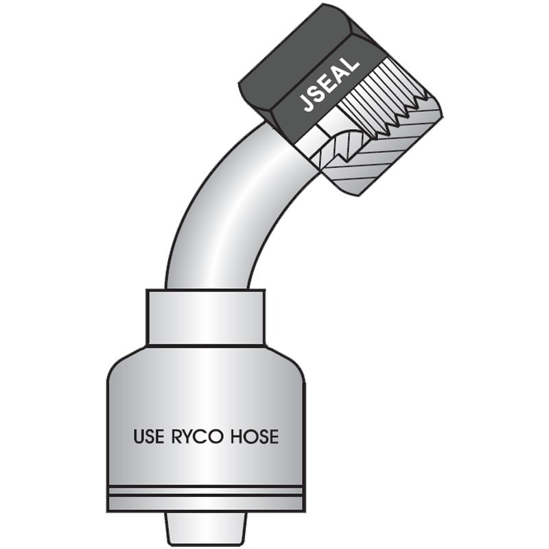 T2250-1017 5/8H X 3/4T JSEAL™ / JIC 37° Female 45° Tube Bend - T2000 Series