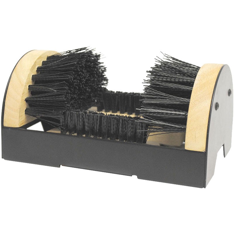 Boot Cleaning Brush, 9 in X 6 in Wood Block, Nylon Bristles