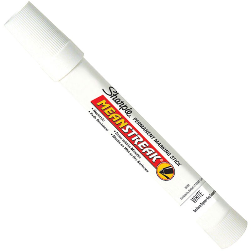 WHITE  SOLID PAINT MARKER MEAN STREAK