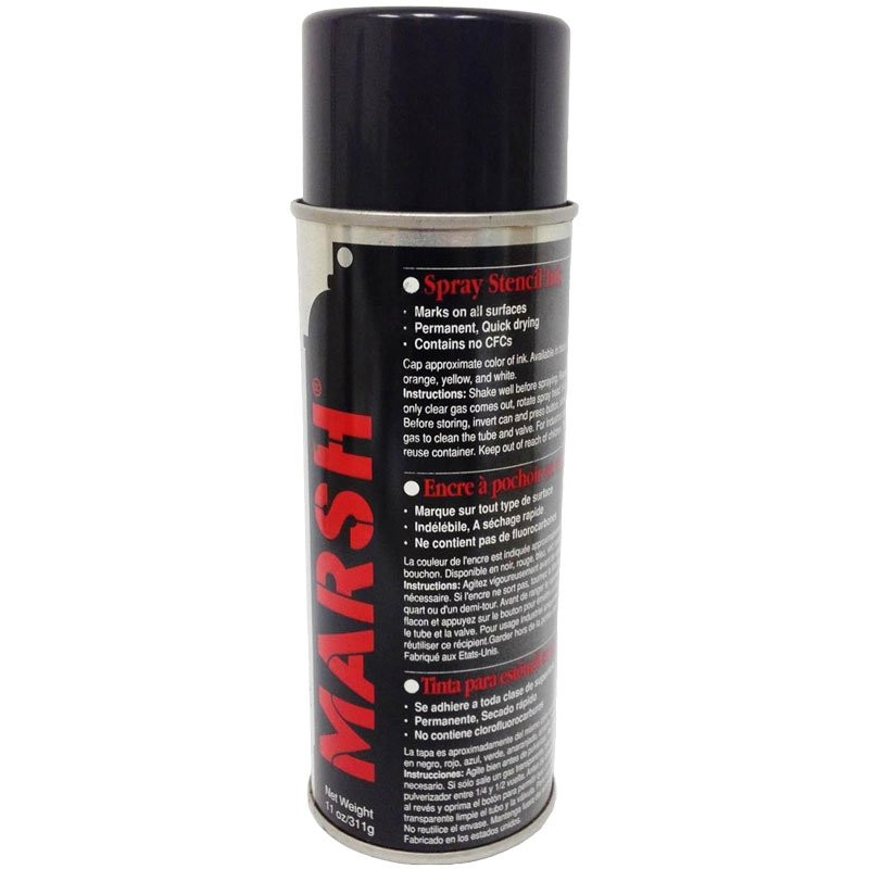 #30395  MARSH BLACK INDSTRL SPRAY INK