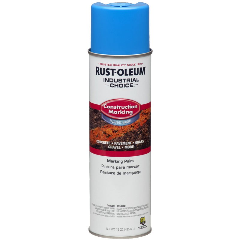 Rust-Oleum® WB Construction-Grade Inverted Marking Paint - 17 oz. - Caution Blue