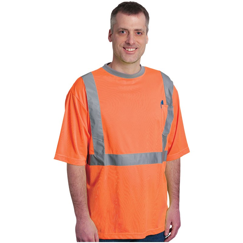 Class 2 Crew Neck T-Shirt w Logo Orange Lg