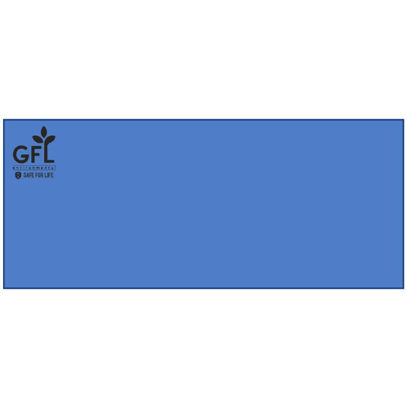 EZ COOL COOLING TOWEL - BLUE13"W X 31"L W/GFL ENVIRONMENTAL BAYTOEN LOGO 1C 1L