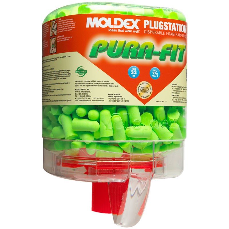 Moldex® Purafit® PlugStation® Earplugs, 250 Pairs, Uncorded