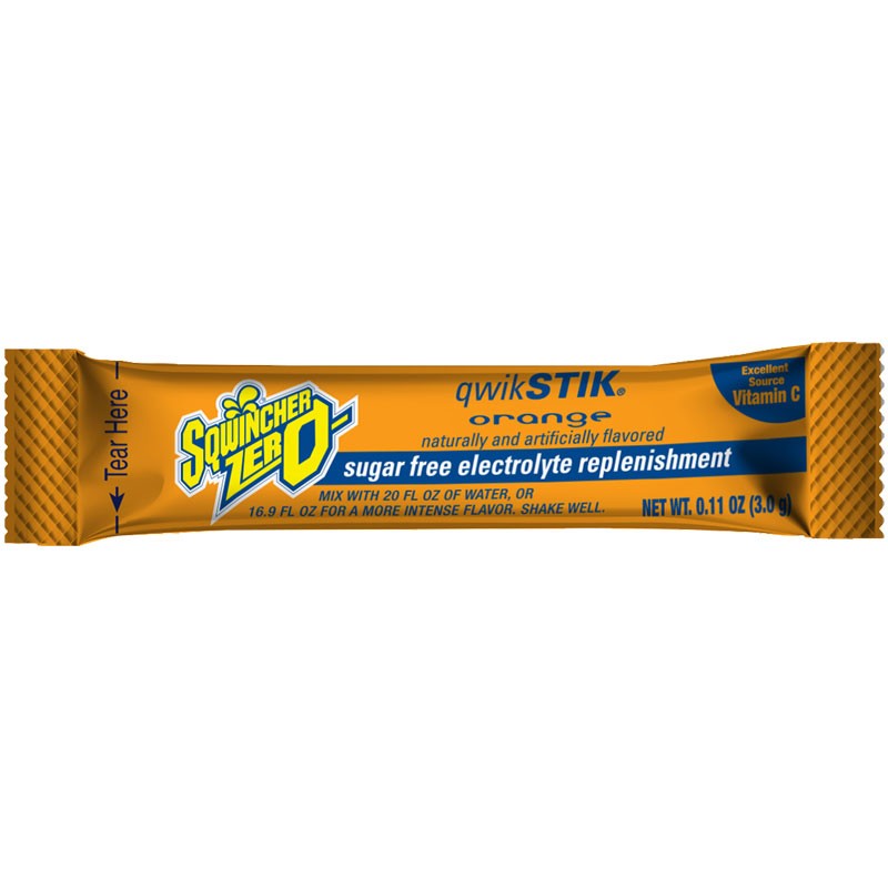 Sqwincher® Qwik Stik® ZERO 16.9 - 20 Oz. Instant Powder Mix, Orange