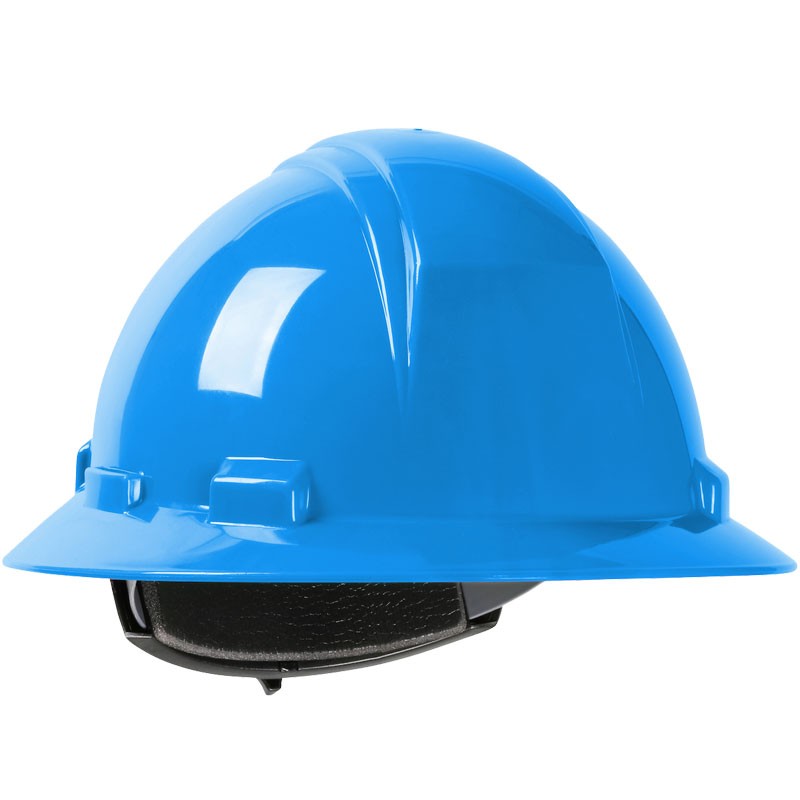 641 Hard Hat, Full Brim, 4-Point Wheel Ratchet Suspension, Sky Blue