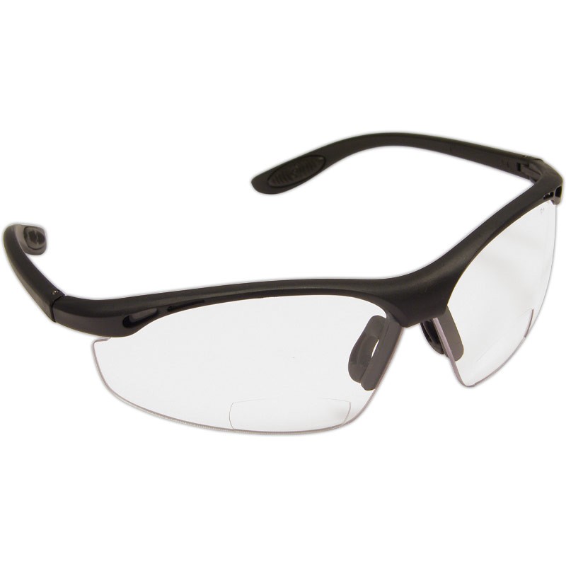 Mag Readers™ Safety Glasses, 2.5 Diopter Clear Lens - Anti-Scratch Coating