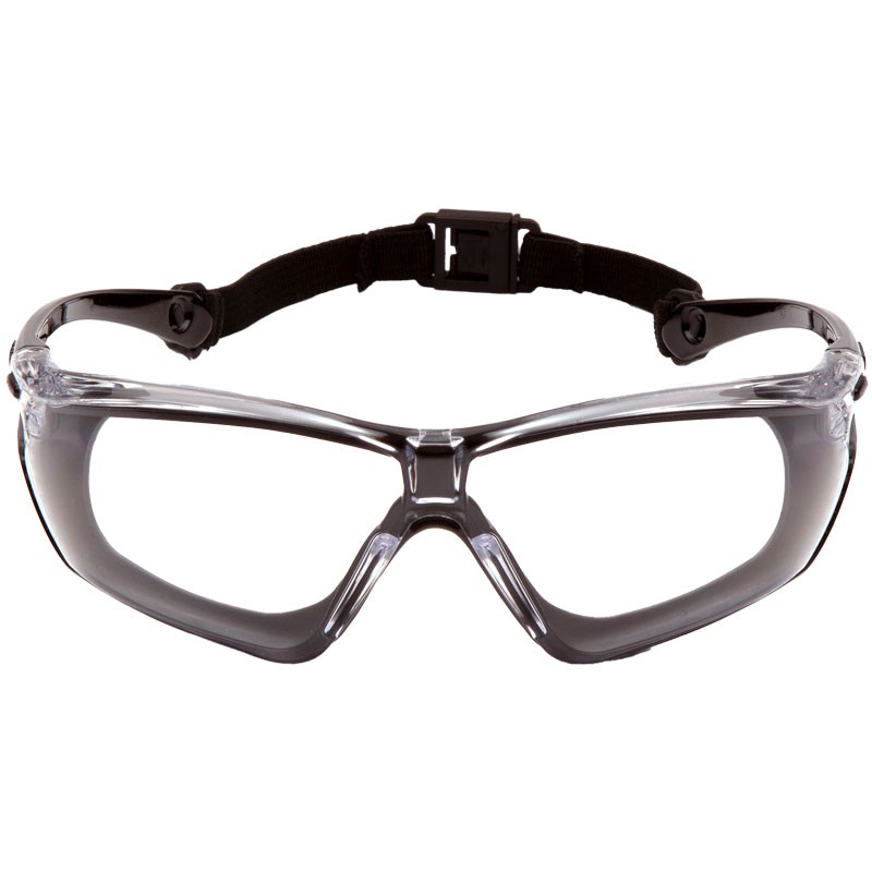 Pyramex Crossover H2X Anti-Fog Clear Safety Glasses W/ Black Frame