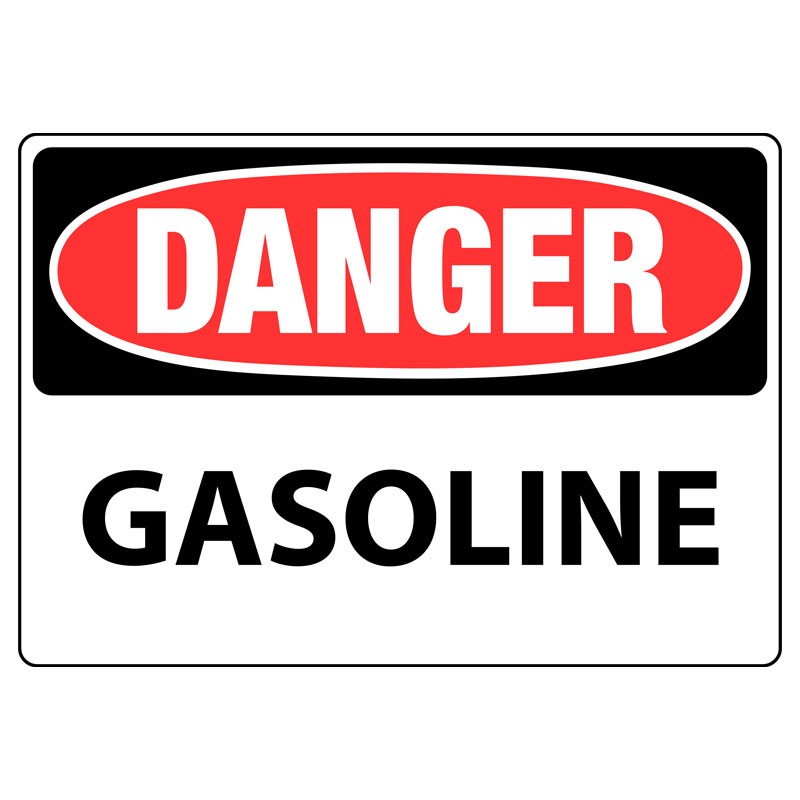 10" x 14" Almuinum Danger Gasoline Sign