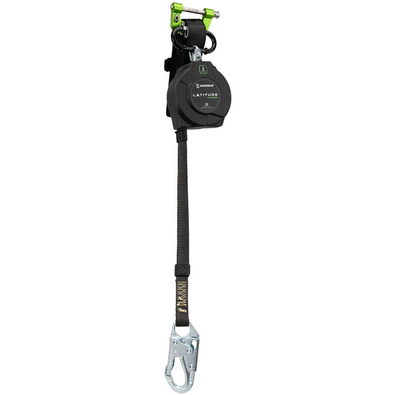 SafeWaze™ Latitude Edge 6' Single Web Self Retracting Lifeline, Dorsal Bracket, Snap Hooks, Compact Shock Pack