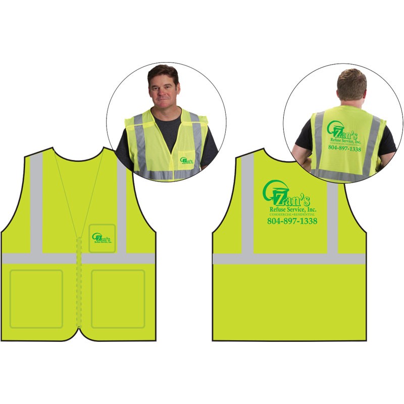 4-XL CLS-2 BREAKAWAY SAFETY VEST 5-POINT BREAKAWAY W/ SANS REFUSE LOGO (1C - 2L)