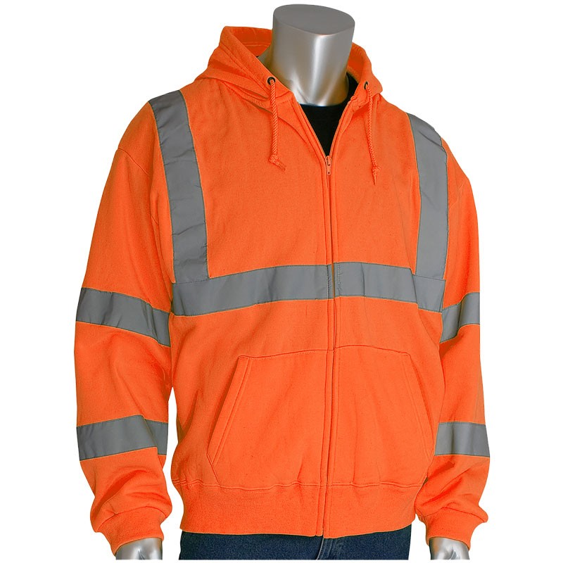 Class 3 Hooded Sweatshirt, Orange - Large