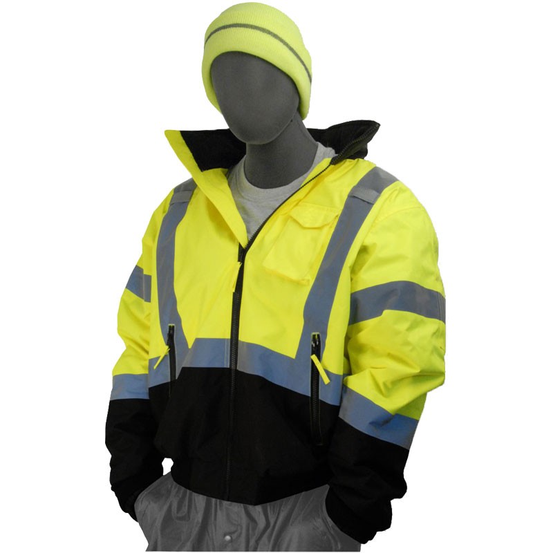 Class 3 Two Tone Water Proof Parka, Lime Green, 3-XL