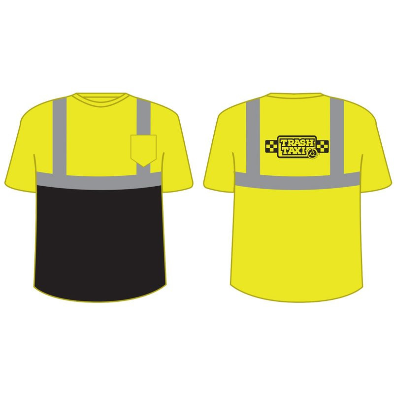 7XL CLS 2 LY BLACK BOTTOM MESH T-SHIRT W/TRASH TAXI LOGO 1C 1L