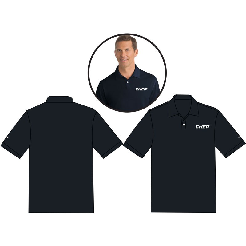 Nike Golf Dri-FIT Navy Blue Polo with Embroidered CHEP Logo, 2-XL