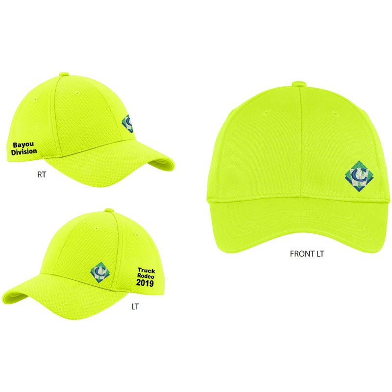 MESH BALL CAP - NEON YELLOW  W/ WASTE CONNECTIONS LOGO (3C-3L)