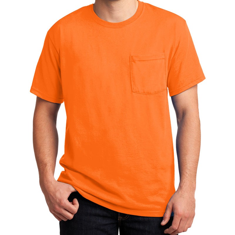 SM DRI-POWER® ACTIVE T-SHIRT - ORANGE W/ CHEST POCKET