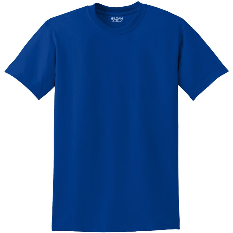 DryBlend® 50 Cotton/50 Poly Sport Royal Blue T-Shirt, Medium