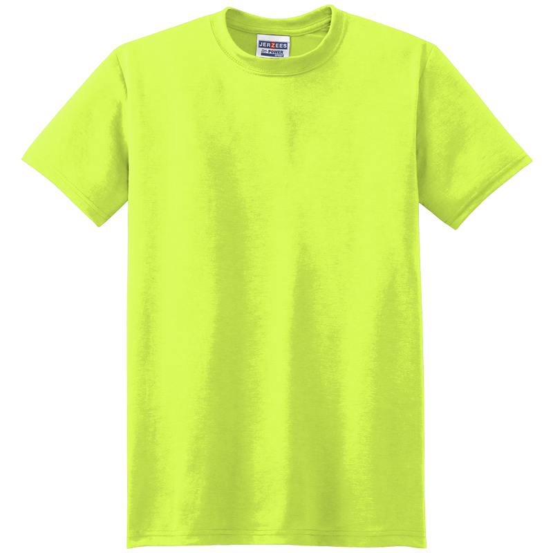 Safety Green Polyester Short-Sleeve T-Shirt, X-Large