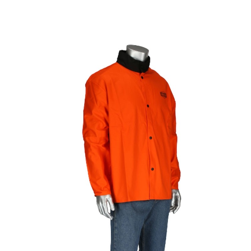 FR Cotton Welding Jacket, Hi-Vis Orange, 5-XL