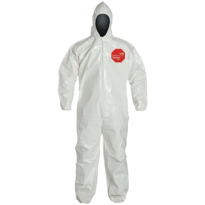 Dupont™ Tychem® 4000 Coveralls, with Hood, Bound Seams, 4-XL