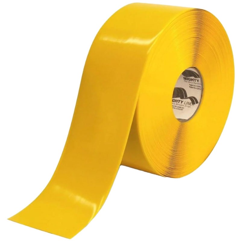 Mighty Line® Freezer Floor Tape, Solid Yellow, 4" x 100'