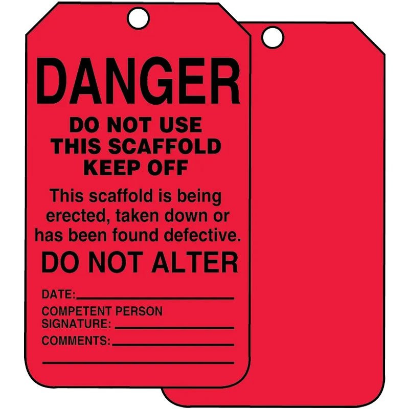 Danger Do Not Use This Scafflod - Keep Off, PF-Cardstock