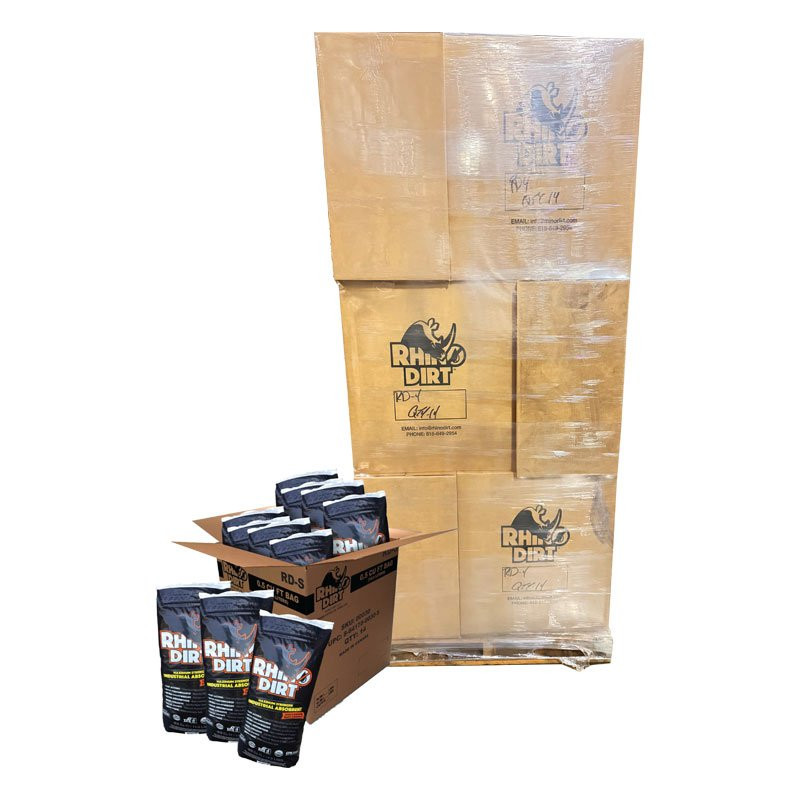 Full pallet of Rhino Dirt™ Granular Absorbent - 4.5 Lb Bag