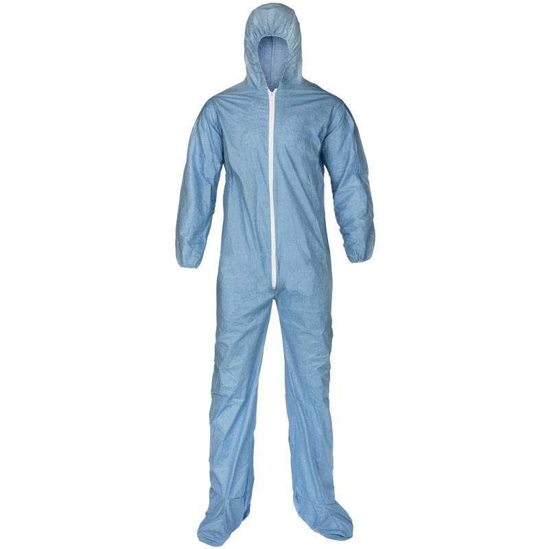 Pyrolon® Plus 2 FR Coverall w/ Attached Hood & Boots, Elastic Waist, Sewn Seam, 4-XL