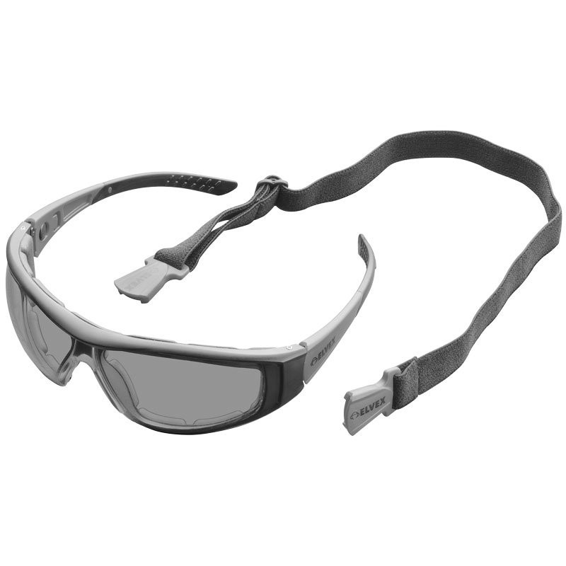 Go-Specs II™ Foam-Lined Safety Goggles, Interchangeable Temples/Strap, Smoke Lens - Anti-Scratch/Anti-Fog