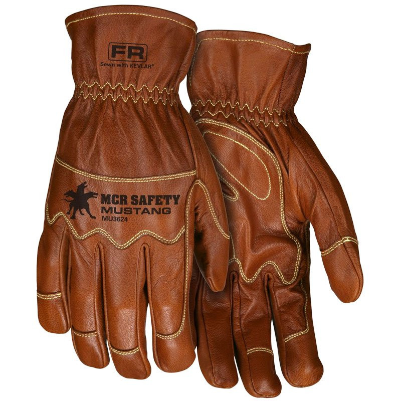 Premium Grain Goatskin Drivers Utility Glove, Double Palm, Cat 4 Arc Rating, Small