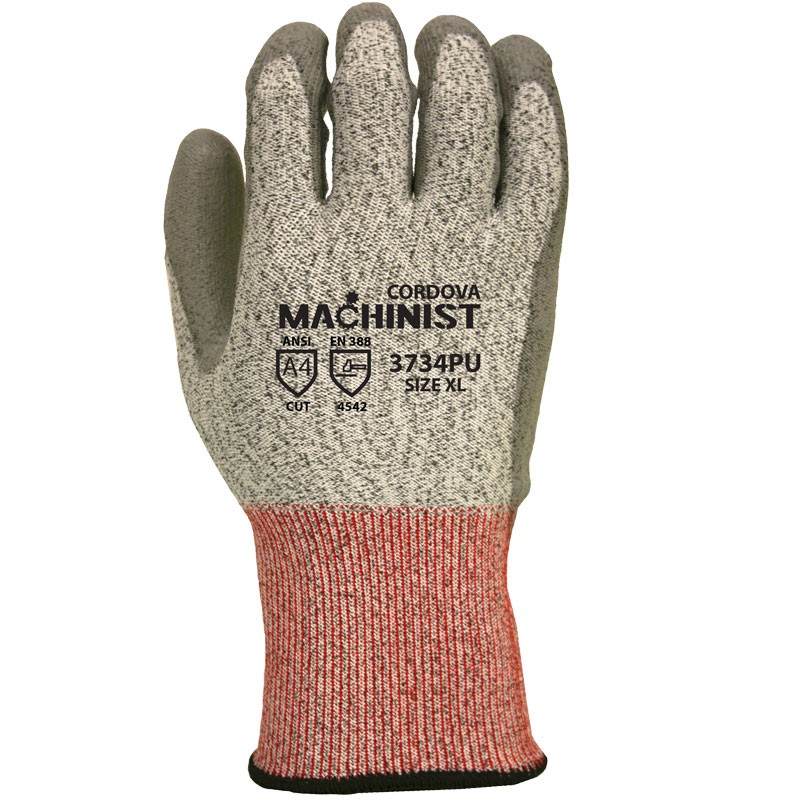3734PU-S HPPE CUT RESISTANT POLY COATED GLOVES SMALL