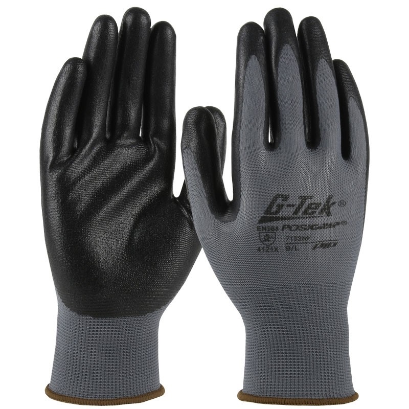 G-Tek® PosiGrip® Black Nitrile Foam Grip Glove, 2-XL