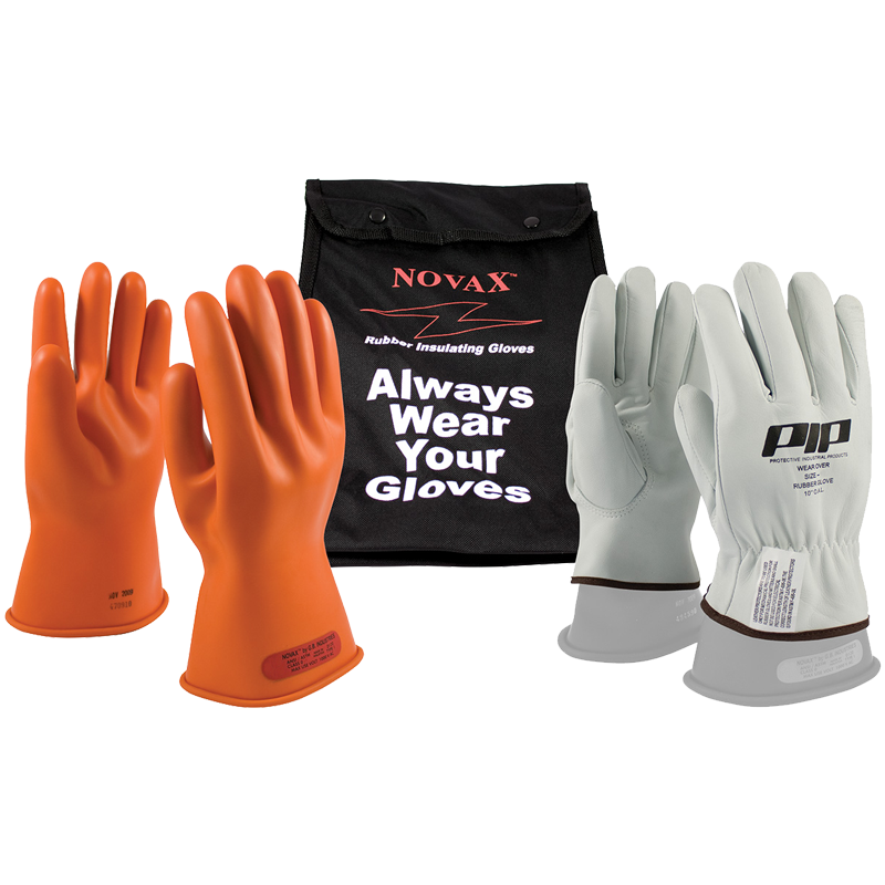 NOVAX® Electrical Safety Glove Kit, Class 0, 11" Length, Size 9.5 (Large/X-Large)