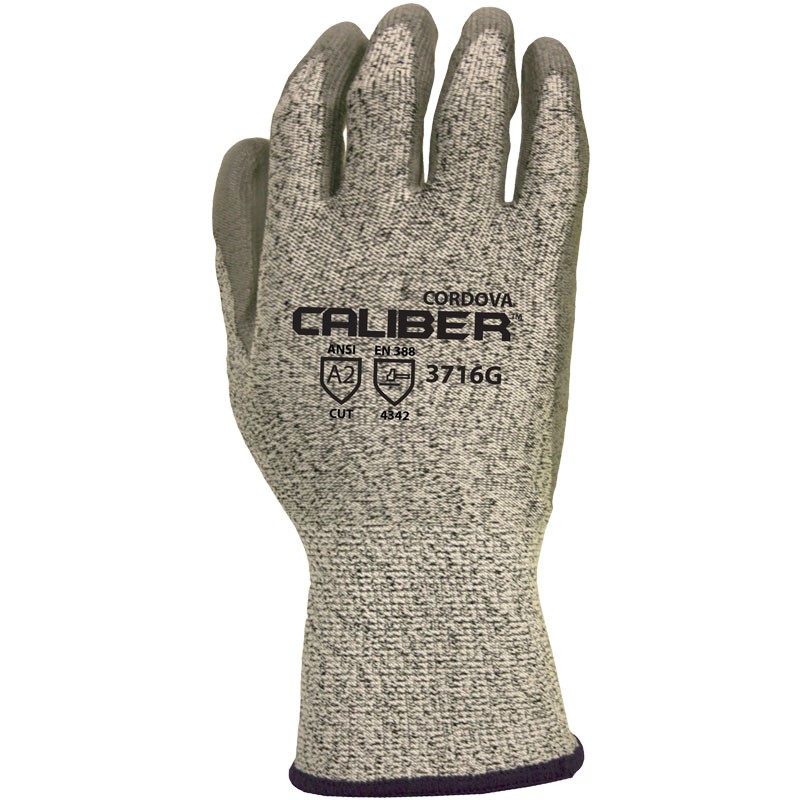 Caliber™ Salt & Pepper HPPE Glove w/ Polyurethane Coated Palm, X-Large