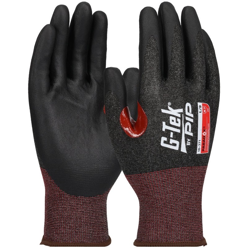 G-Tek® Paradox™ PolyKor® Blended Glove, Black Foam Nitrile Coated Palm, Cut Resistant, X-Small