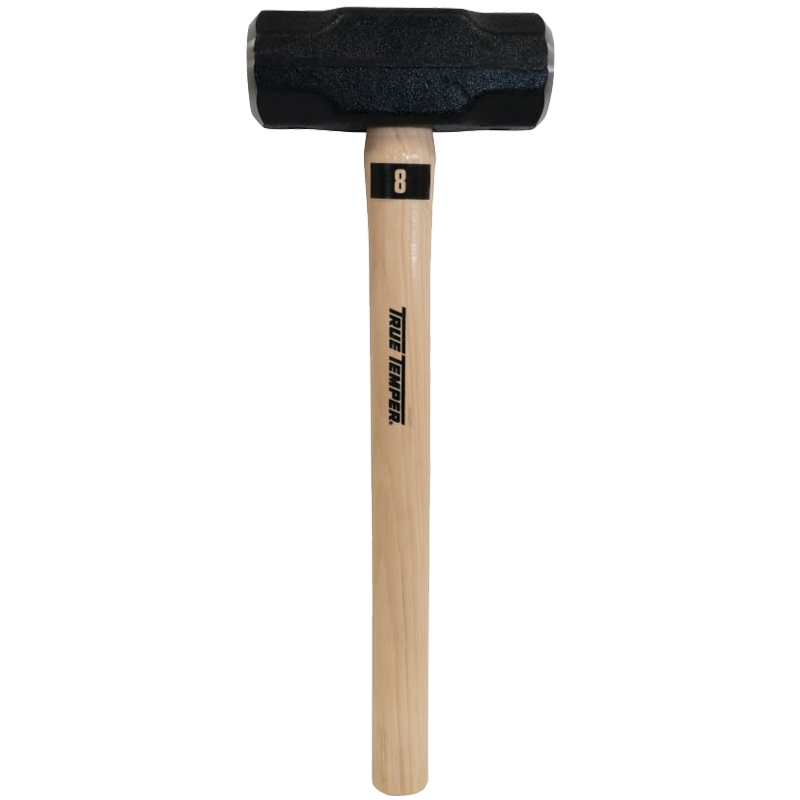 8 Lb Double Face Sledge Hammer, 17" Wood Handle