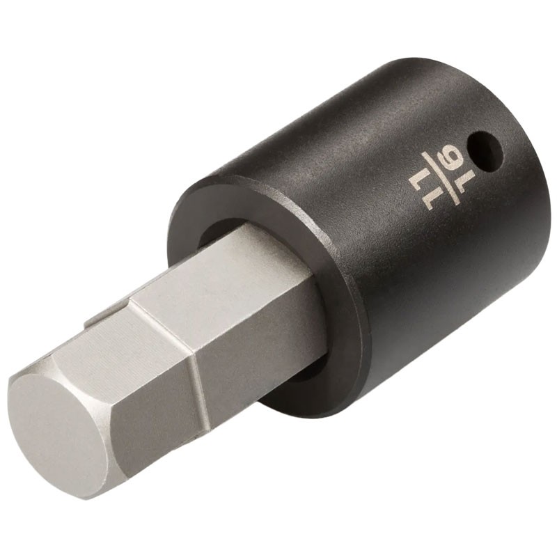 11/16" Hex Impact Socket Bit, 1/2" Drive
