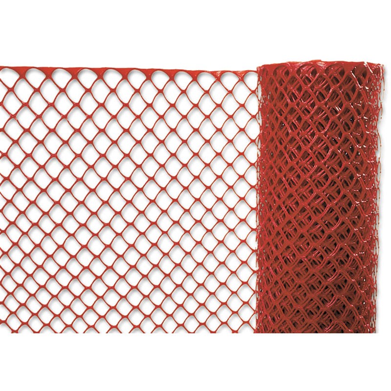 4' x 50' Orange Polyethylene Mesh Diamond Safety Fence