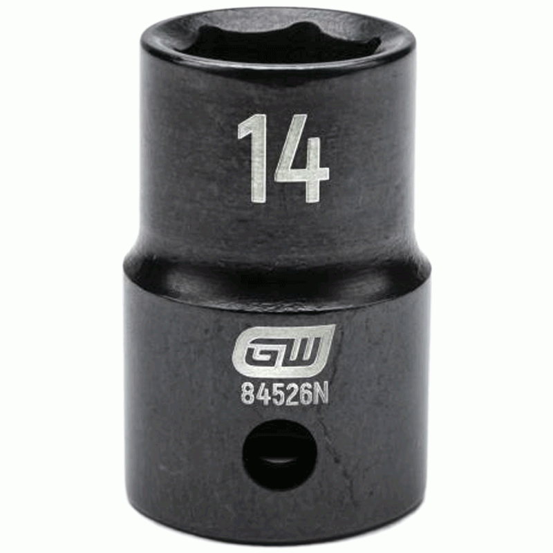 14MM x 1/2" Drive 6-Point Standard Impact Socket