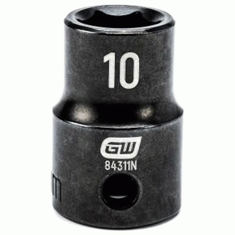 10MM x 3/8" Drive 6-Point Standard Impact Socket