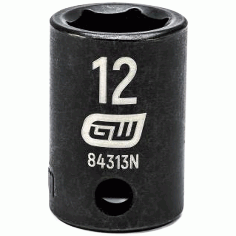 12MM x 3/8" Drive 6-Point Standard Impact Socket