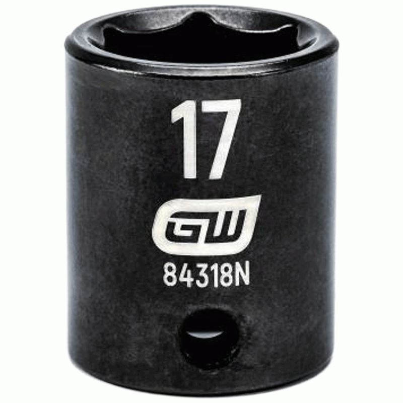 17MM x 3/8" Drive 6-Point Standard Impact Socket
