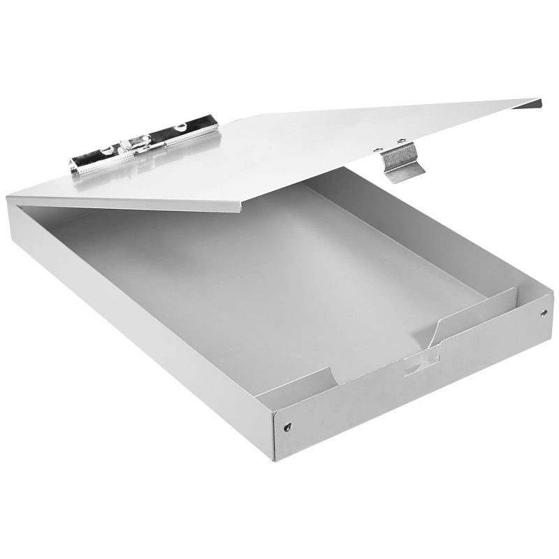 Aluminum Storage Clipboard, Two-Tier, Standard Clip, 14" x 9"
